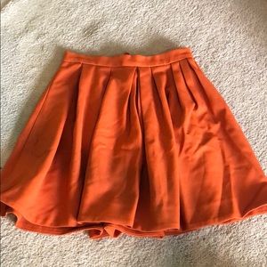H&M orange crepe skirt